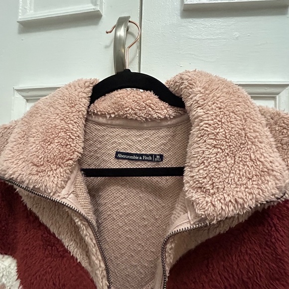Abercrombie & Finch half zip sherpa jacket - Picture 3 of 4